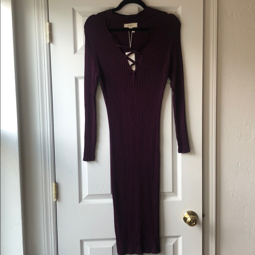 No comment purple dress